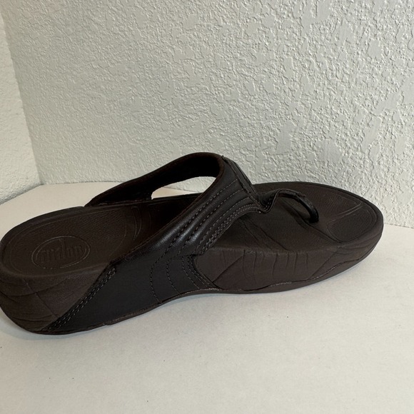 FitFlop Walkstar Brown Sandals  Toe Post Thongs Womens 7‎ - Picture 15 of 16